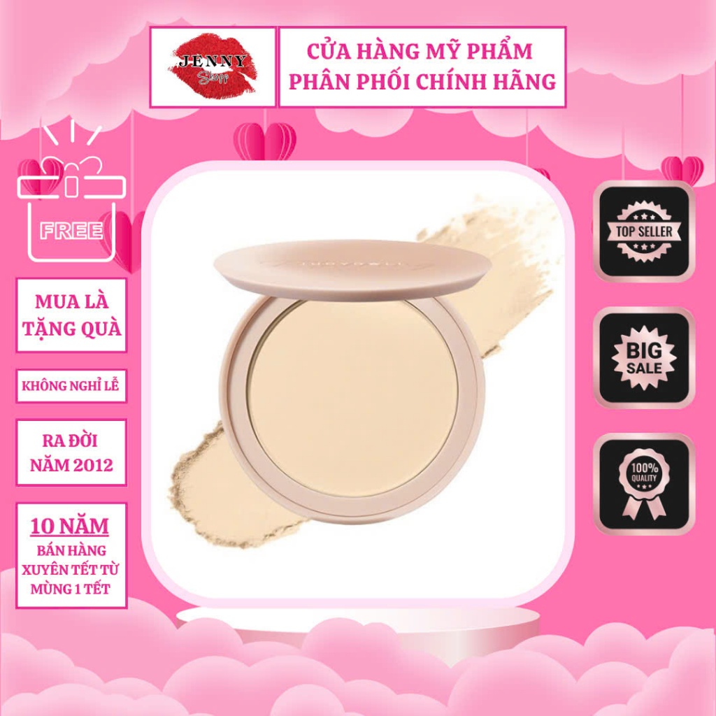 Phấn Nền Judydoll Dạng Nén Kiềm Dầu, Lâu Trôi Soft & Velvet Matte Powder Foundation 4g