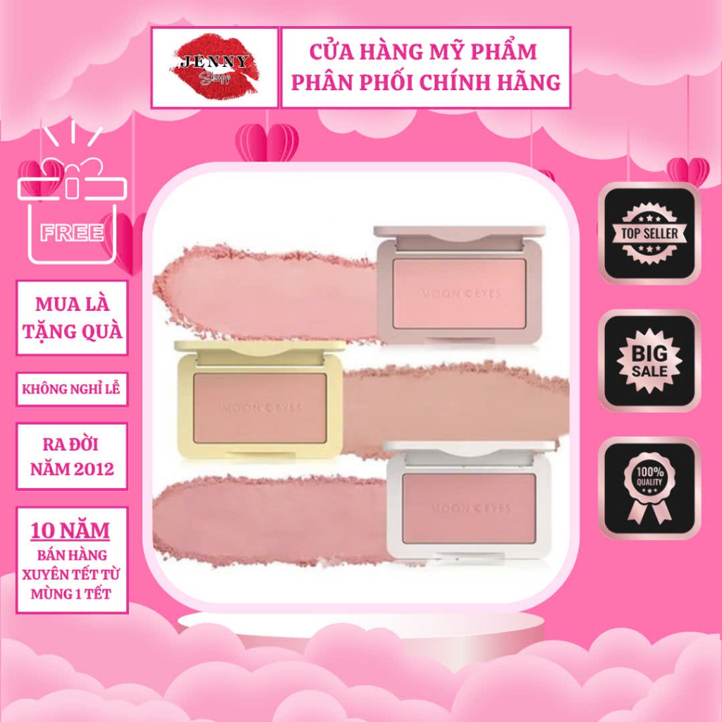Phấn Má Hồng Moon Eyes 6.5g, Phấn má hồng tự nhiên lâu trôi
