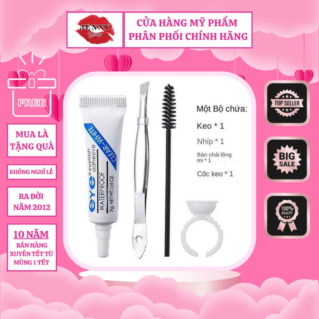 Set Keo Dán Mi Giả + Kèm Nhíp Gắp Mi Giả chắc chắn lâu trôi không thấm nước makeup chuyên nghiệp