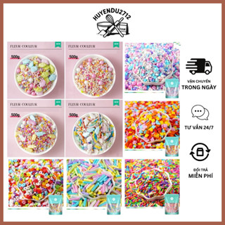 Kẹo cốm bi que bông đường trang trí bánh 50g (nhiều mẫu)