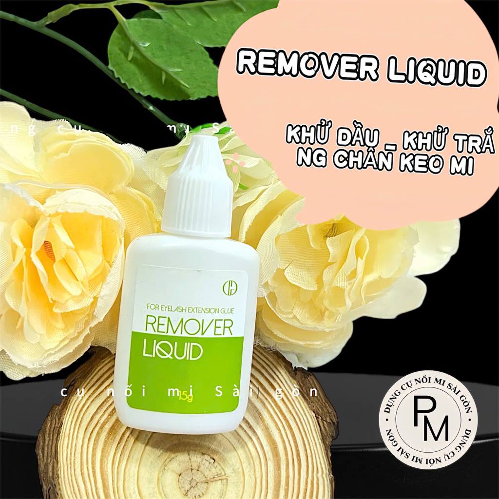 Khử dầu trên mi remover liquid _Khử trắng chân keo_khử dầu remover _ Dụng cụ nối mi _ Phụ liệu nối m