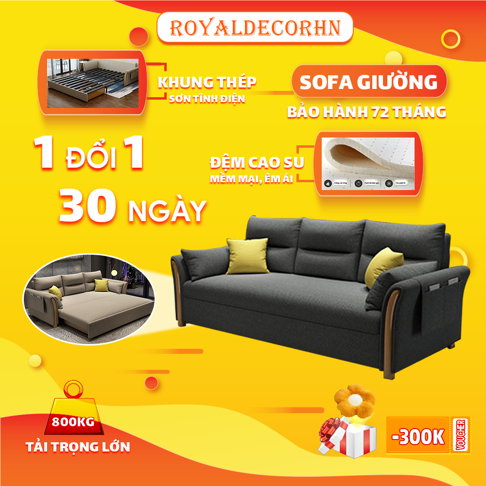 [HOT]Giường Gấp Gọn Thông Minh ROYALDECORHN Giường Gấp Gọn Khung Thép, Giường Xếp Gấp Gọn Đệm Cao Su