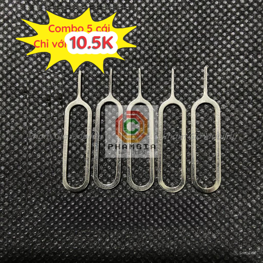 [Combo 5 Cái] Que chọc sim, cây chọt lấy sim điện thoại thép không rỉ