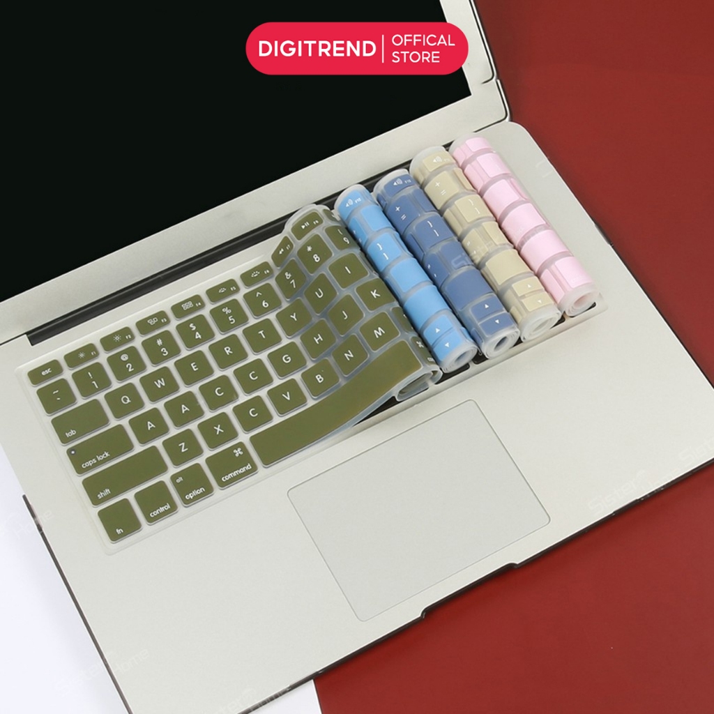Miếng Phủ Lót Bàn Phím Silicon Nhiều Màu, Bảo Vệ MacBook Air/Pro M1 M2 13-16 inch Kháng Nước