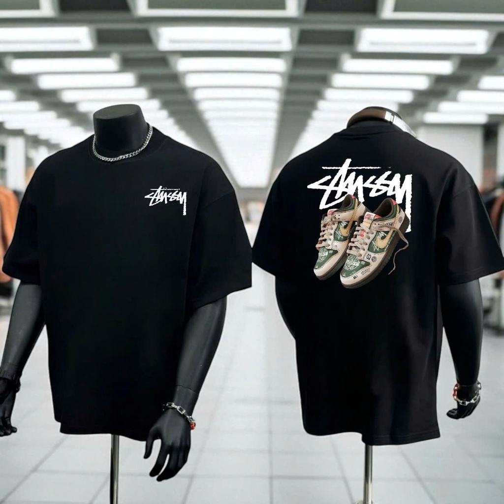 Áo Phông Stussy T-Shirt Unisex In Logo Sau Lưng Cực Chất 100% Cao Cấp - STUSSY GIÀY SỐ 2