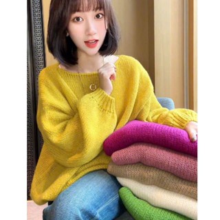  Áo len nữ ,áo len tay dài sợi móc basic trơn hàng QC thu đông màu hồng trắng xanh dáng rộng vừa dễ phôi - LAROSA 