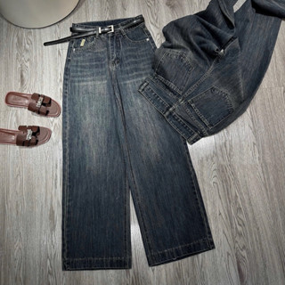  Quần Jean Suông Nữ QC Basic,Tag Túi 98cm   823  