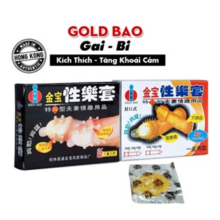  Bao cao su Gân Gai Bi Gold siêu to khổng lồ siêu khoái cảm - hộp 2 cái 