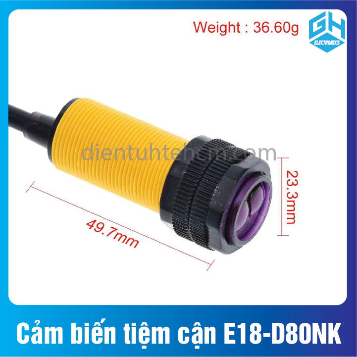 Cảm biến tiệm cận E18-D80NK - Cảm Biến Vật Cản Hồng Ngoại E18-D80NK