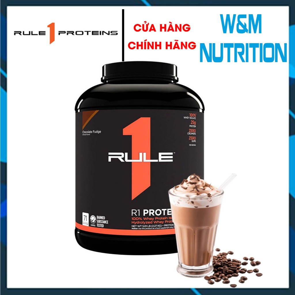 SỮA TĂNG CƠ RULE 1 PROTEIN 5LBS CAFE MOCHA - Whey Protein ISOLATE & HYDROLYZED WHEY