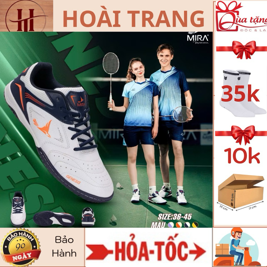 (TĂNG 1 SIZE) giày thể thao MIRA GENESIS đa năng cầu lông bóng bàn,bóng chuyền,pickleballs …..