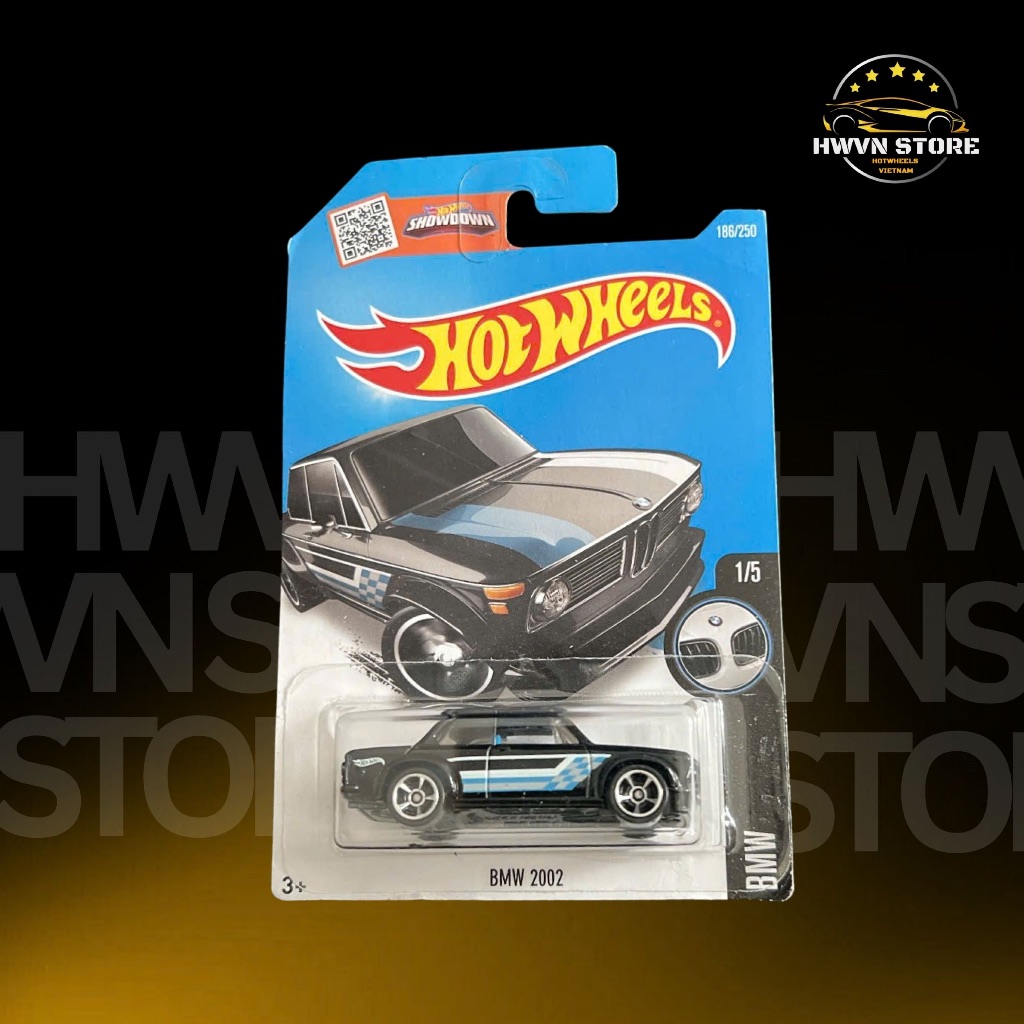 Xe mô hình Hotwheels BMW 2002 màu đen