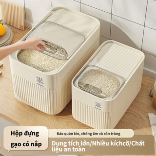 Thùng Đựng Gạo Có Nắp Chống Côn Trùng, Chống Ẩm, Hộp Đựng Gạo, Đựng Ngũ Cốc, (kèm ca đong)