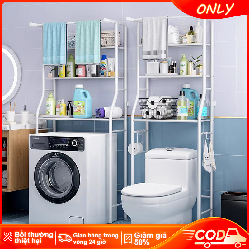 ONLY Kệ Toilet Nhà Thép Cacbon Phong Cách Kệ Máy Giặt Cao Cấp 3 Tầng Kệ Máy Giặt Sơn Tĩnh Điện 3 Tầng