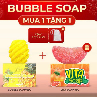 Soap Dứa tắm trắng Soap Bưởi Vita,kích trắng, tẩy da chết Bubble Soap 65gr, soap bưởi 85gr