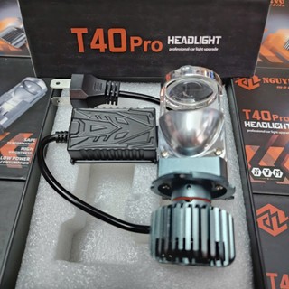  Đèn Pha LED Siêu Sáng H4 Bi Cầu T40 Pro - Gắn Oto Xe máy - Dùng Điện Bình Để Ổn Định 