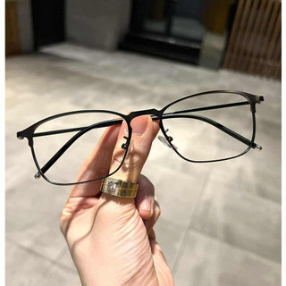 Kính gọng Mắt vuông kim loại mảnh nhẹ unisex cho nam nữ