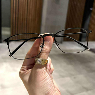 Kính gọng Mắt vuông kim loại mảnh nhẹ unisex cho nam nữ