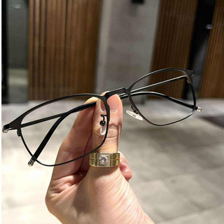 Kính gọng Mắt vuông kim loại mảnh nhẹ unisex cho nam nữ