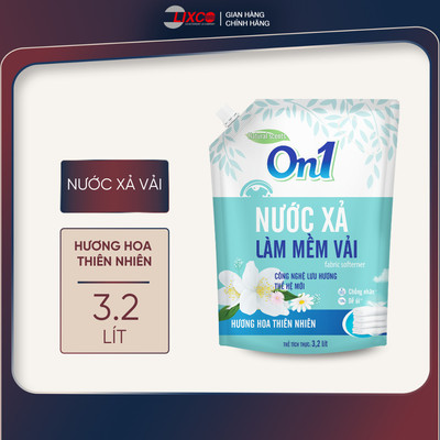 Nước xả vải ON1 hương hoa thiên nhiên nhiều dung tích 1,8L- 2.2L-3.2L - xả quần áo lưu hương trên từng sợi vải