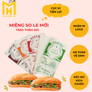[Tặng 20c vỏ túi bánh mì] Set 1000 vỏ túi đựng bánh mì pate miệng SOLE giá cực rẻ