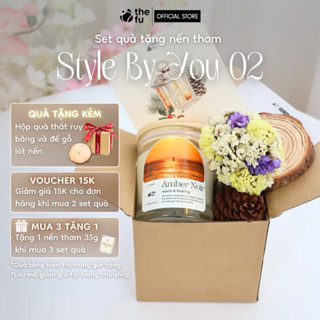  Nến thơm thư giãn Thefu Cao Cấp Quà Tặng Sinh Nhật Mùi Amber Noir Hương Thơm Sang Trọng Tinh Tế 120G 