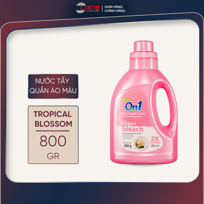Nước tẩy quần áo On1 màu hương Tropical Blossom 800g N7601 khử mùi hôi ẩm mốc lưu hương thơm mát - Lixco Việt Nam