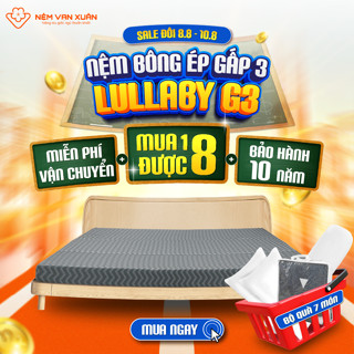 Nệm Bông Ép Gấp 3 Lullaby Vạn Xuân Hạn Chế Đau Lưng Nhứt Mỏi Gấp Gọn Tiện Lợi