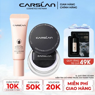 Combo mini Carslan kem nền và phấn phủ trang điểm kiểm soát dầu phiên bản mini 5g Carslan Việt Nam