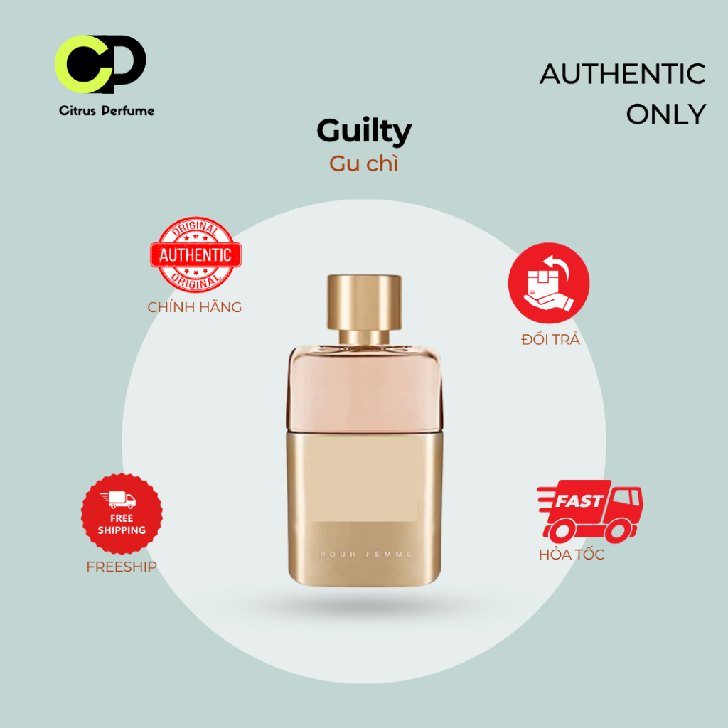 10ml Gu guilty EDP| Nước hoa Nữ | Citrus Perfume