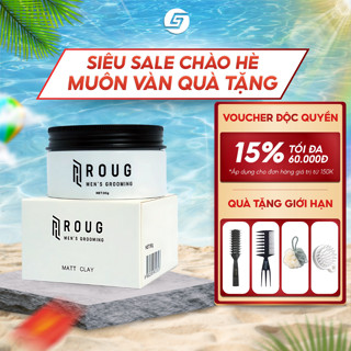 [BẢN MỚI] Sáp vuốt tóc Roug Matt Clay Chính hãng Singapore | Phù hợp cho tóc dày khô cứng - Giữ nếp 12h