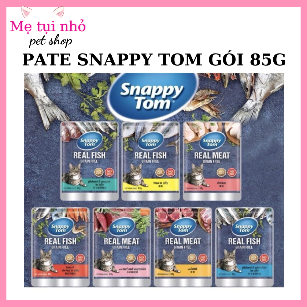 [COMBO 12 GÓI] Pate Snappy Tom thịt cá túi 85G