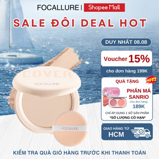 FOCALLURE Phấn phủ lì dạng nén che khuyết điểm hoàn hảo cùng Vitamin C 6.5G