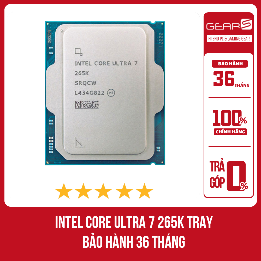 [FULL VAT]Bộ vi xử lý INTEL Core Ultra 7 265K Tray - Bảo Hành 36 Tháng