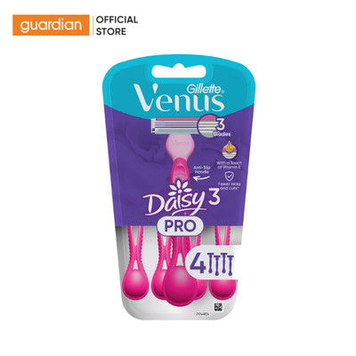 Dao Cạo Nữ Gillette Venus Daisy 3 Pro - Hộp 4 Cây | Guardian Việt Nam