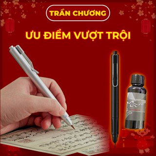 Bút vẽ hình xăm lên da - Không tắc mực - Freehand tattoo bám nét lâu | Bút máy: 2 màu đen trắng NEW