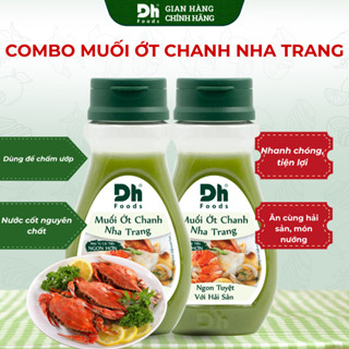 Combo 2 chai muối ớt chanh Nha Trang Các Loại 200gr Dh Foods gia vị sốt chấm hải sản đồ nướng.
