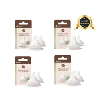  Núm Ti Bình Sữa Green Finger BebeGrow Chính Hãng Hàn Quốc Núm Ty 2 Van Thoát Khí 
