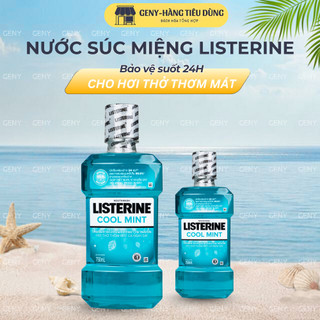 Nước Súc Miệng Listerine Thái Lan Cool Mint Ngừa Mảng Bám Cho Hơi Thở Thơm Mát 750ml/250ml