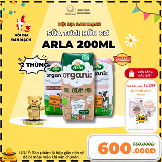 Combo 2 Thùng- 24 Hộp Sữa Tươi UHT Hữu Cơ Arla Đan Mạch 200ml - Michi Baby MC740