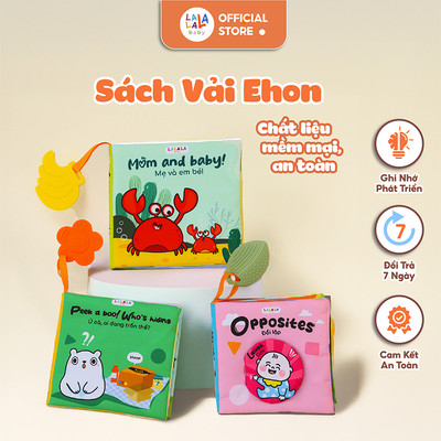 Đồ chơi vải Ehon Lalala Baby  đồ chơi vải tương tác cho bé đồ chơi giáo dục sớm kích thích giác quan