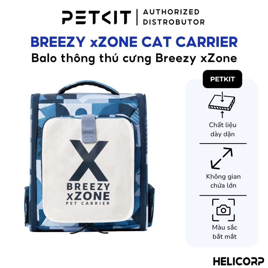 Balo Cho Thú Cưng, Balo Vải Cho Mèo, Chó Thỏ Petkit Breezy xZone - HeLiCorp