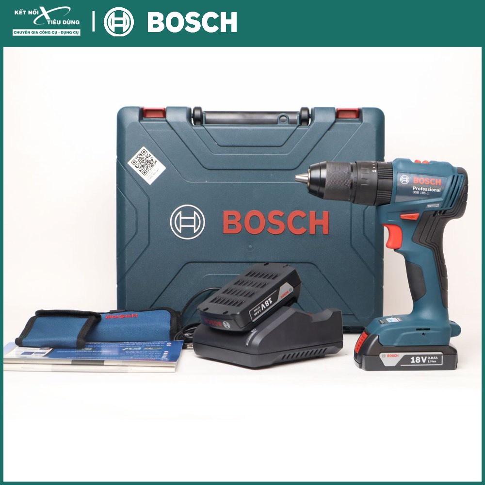 Máy khoan động lực dùng pin 18V Bosch GSB 185-LI Kết Nối Tiêu Dùng