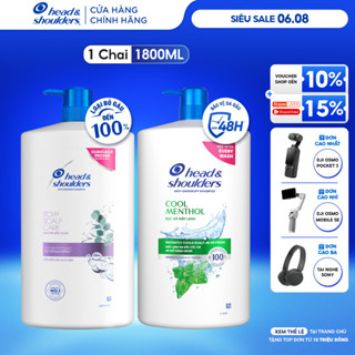 Dầu Gội Sạch Gàu HEAD & SHOULDERS Bạc Hà Mát Lạnh/ Giảm Ngứa Da Đầu - Chai 1800ML