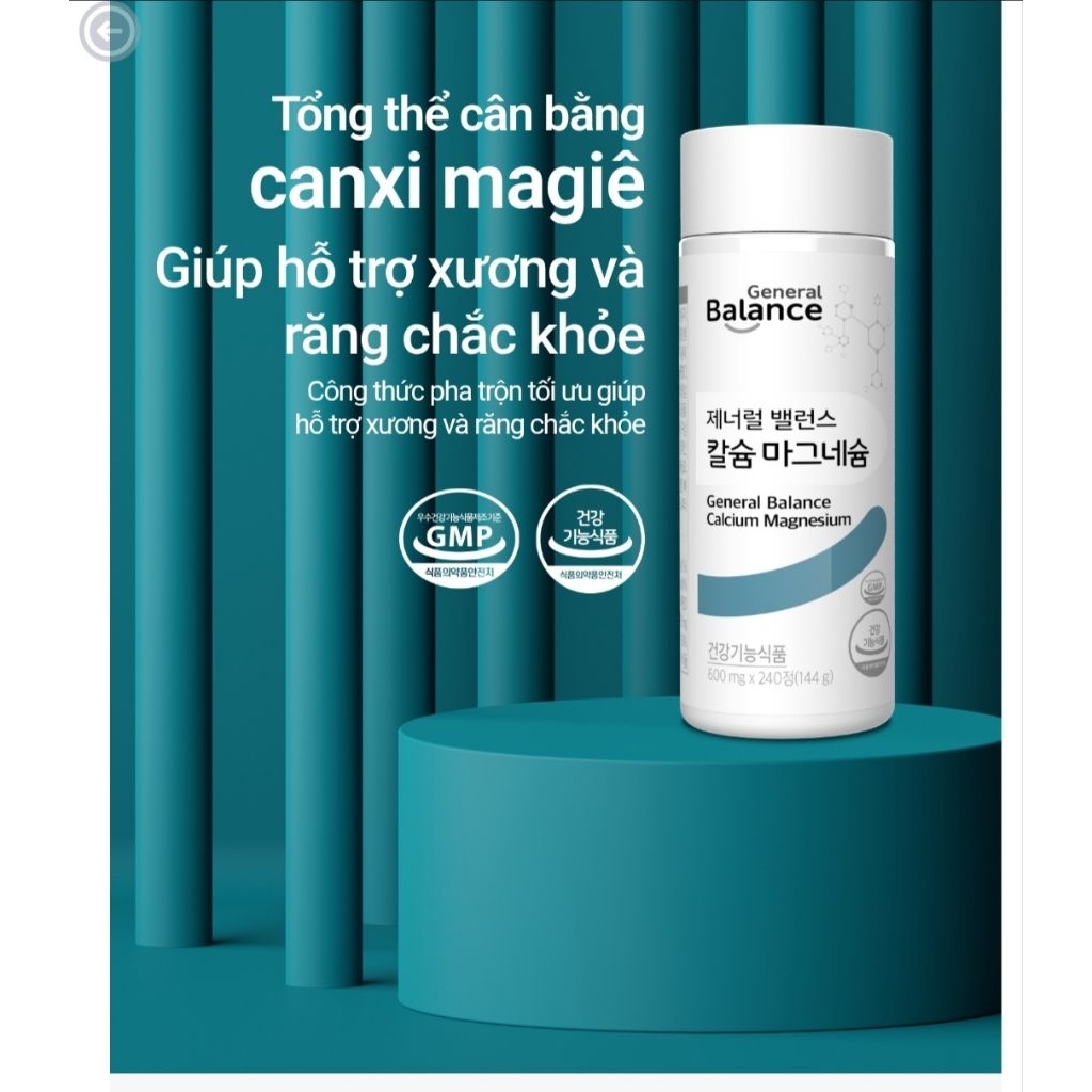 GENERAL BALANCE CALCIUM MAGNESIUM hộp 240 viên