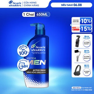 Dầu Gội Sạch Gàu HEAD & SHOULDERS Ultra Men Năng Động Sảng Khoái - Chai 650ML