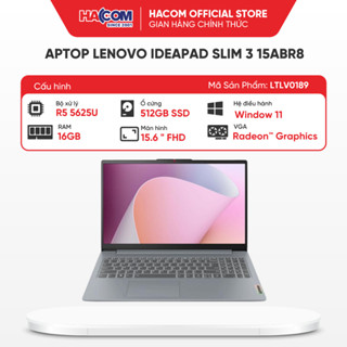 Laptop Lenovo Ideapad Slim 3 15ABR8 (82XM00MDVN) (R5 5625U/16GB RAM/512GB SSD/15.6 FHD/Win11/Xám) - bảo hành 24 tháng
