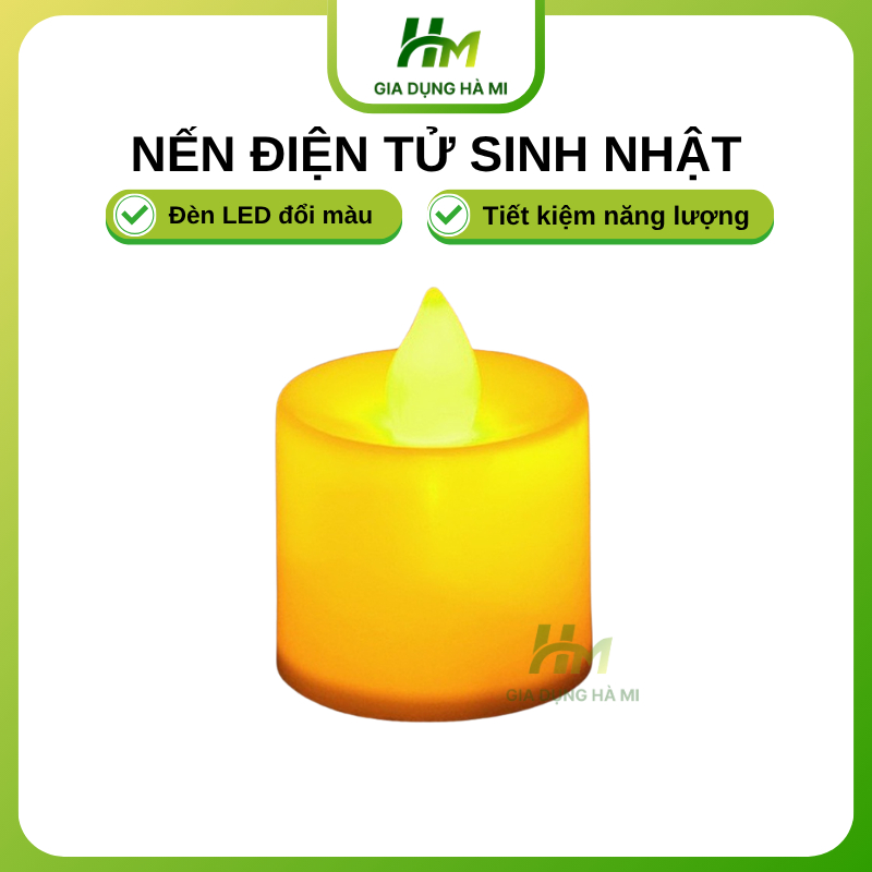 Combo 5 Nến Điện Tử Sinh Nhật Nến Điện Tử Mini Nến Điện Tử LED Nhiều Màu Nến Tealight Điện Tử