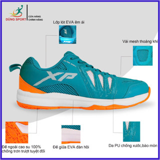 Giày bóng chuyền, Giày cầu lông XP nam nữ chính hãng tặng tất dệt kim khử mùi - Độ bền cao chơi trên sân bê tông tốt