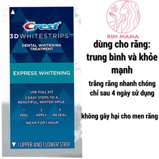 Miếng dán trắng răng Crest 3D White Professional Effects & Brightening - Mỹ